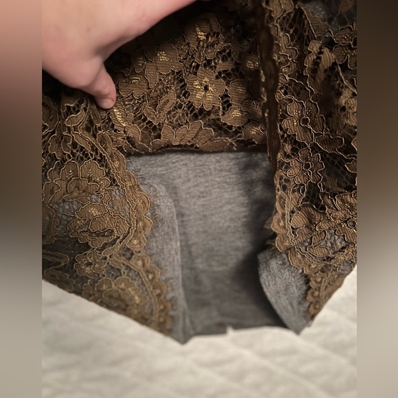 LOFT Lace Overlay Pencil Skirt - Picture 5 of 8